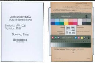 Entnazifizierung Ernst Duesing , geb. 04.11.1907 (Verwaltungssekretaer)
