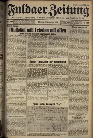 Ausgabe vom Montag, den 02. November 1936.