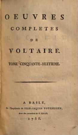 Oeuvres complètes de Voltaire, 58. Recueil des lettres ... ; 3: 1742-1751. - 1788. - 520 S.