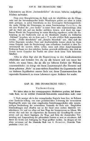 Kap. XI. Der Dramatische Vers