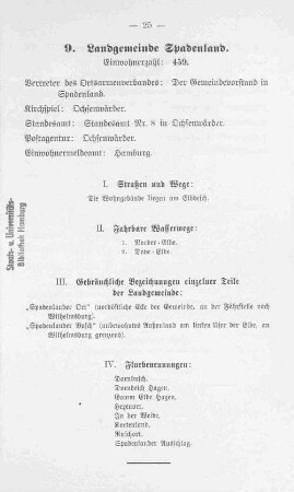 9. Landgemeinde Spadenland.