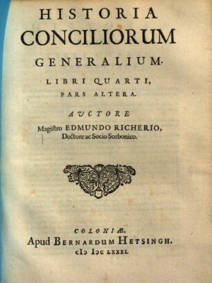 Historia Conciliorum Generalium : In quatuor Libros distributa, 4,2