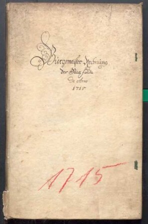 IX A 1 - Alte Stadtrechnungen (1715 - 1716)