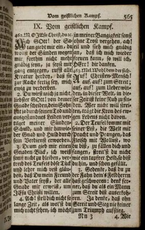 IX. Vom geistlichen Kampf.