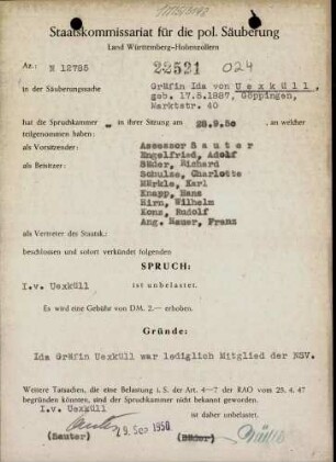 Uexküll, Ida von