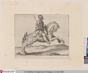 [Ein Kavallerist, sein Schwert geschultert, reitet nach rechts; A Cavalryman, Sword to Shoulder, Riding to the Right]