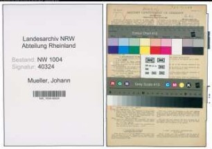 Entnazifizierung Johann Mueller , geb. 31.12.1892 (Verw.Angestellter)