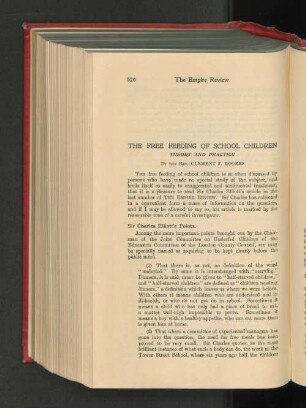 The Free Feeding of School Children. Theory and Practice.