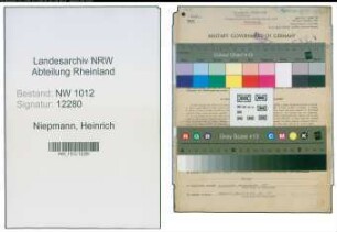 Entnazifizierung Heinrich Niepmann , geb. 23.12.1903 (Kaufmann)