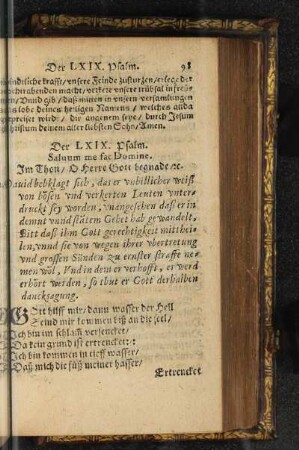 Der LXIX. Psalm.