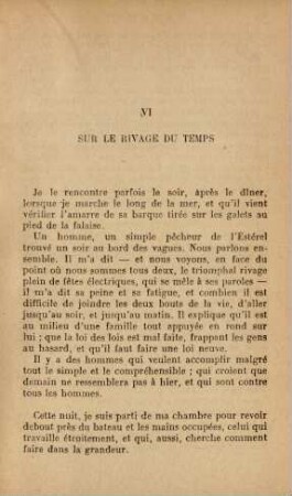 VI Sur le rivage du temps