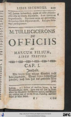 De Officiis Liber Tertius.