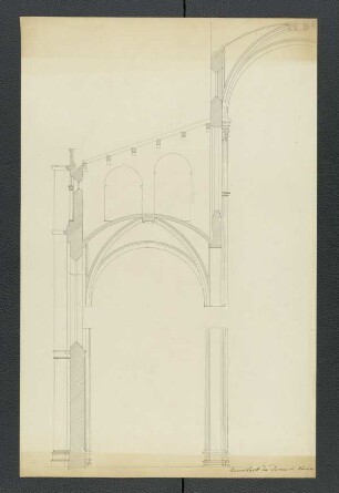 Lucca, Dom San Martino, Querschnitt [Carl Luckow, zeichnerischer Nachlass]