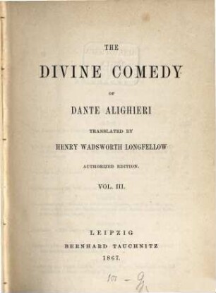 The Divine Comedy of Dante Alighieri. 3