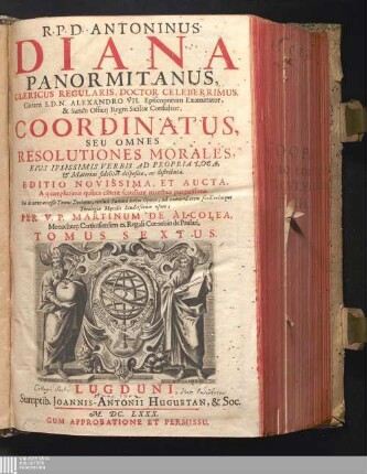 Tomus Sextus: Resolutiones Morales