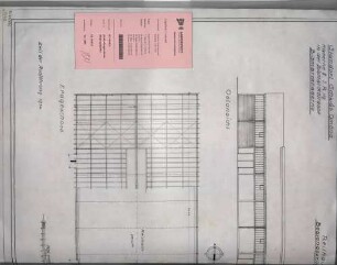 Grundriss: Erdgeschoss und Ostansicht 1:100