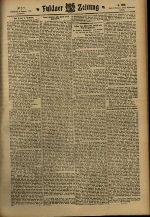 Vierte Ausgabe vom Samstag, den 03. Dezember 1910.