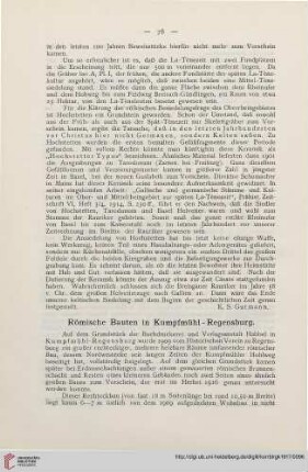 1: Römische Bauten in Kumpfmühl-Regensburg