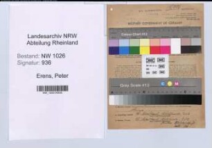 Entnazifizierung Peter Erens , geb. 06.12.1903 (Stadtinspektor)