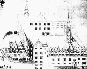 Dessau, Schloss, um 1600, Zeichnung