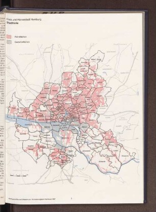 Freie und Hansestadt Hamburg mit Stadtteilen