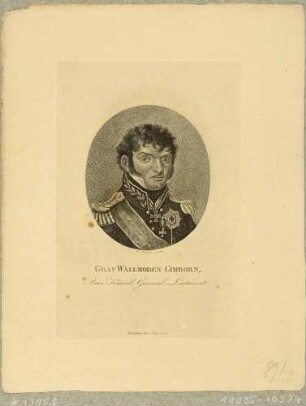 Bildnis des österreichischen und russischen Generals Ludwig Georg Thedel Graf von Wallmoden-Gimborn, Brustbild in Uniform nach rechts