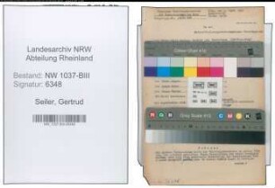 Entnazifizierung Gertrud Seiler , geb. 15.02.1910 ()