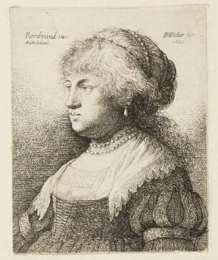 Frauenbrustbild nach Rembrandt
