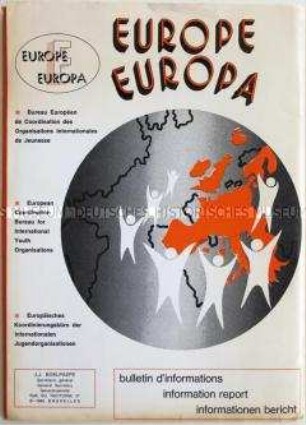 Mappe mit Materialien des Europäischen Koordinierungsbüros der internationalen Jugendorganisationen - Sachkonvolut
