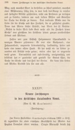 396-421 Neuere Forschungen in den christlichen Katakomben Roms : Fortsetzung