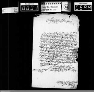 Weihnachts- und Neujahrsschreiben 1739 und 1739/1740