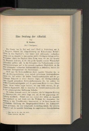 Eine Deutung der Affinität.