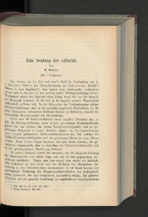 Eine Deutung der Affinität.