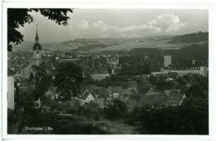 Zschopau. Blick auf Zschopau