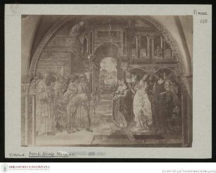 Szenen aus dem Leben des heiligen Benedikt, Florentius schickt Dirnen ins Kloster