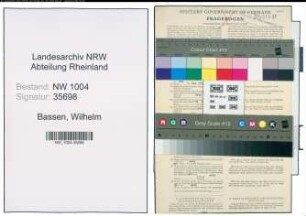 Entnazifizierung Wilhelm Bassen , geb. 20.07.1903 (Kaufm.Angestellter)