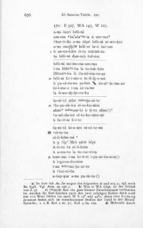 170. Baʿaluia und Battiilu an den König (B 327, WA 143, W 125)