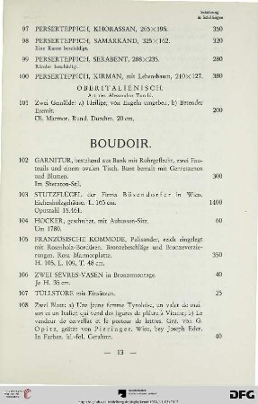 Boudoir (Nr. 102-128)