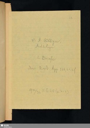 Nr. 4e-4f. Böttiger, Carl August: 2 Briefe