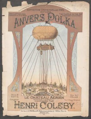 Anvers polka : le château aérien (systême Tobiansky) ; Exposition Universelle 1894