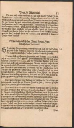 Wovon eigentlich der Streit sey im Handel des heiligen Nachtmals.