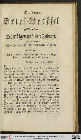 [Nro. 40 - 43] (October 1792)