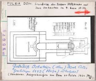 Fulda: Grundriss der Fuldaer Stiftskirche und ihrer Umbauten (überholt)