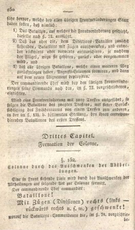 Drittes Capitel. Formation der Colonne.