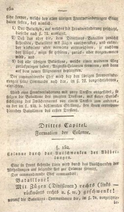 Drittes Capitel. Formation der Colonne.