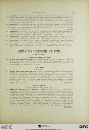 Gemälde älterer Meister (Nr. 630-682)
