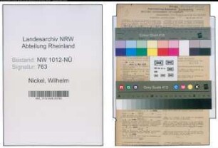 Entnazifizierung Wilhelm Nickel , geb. 01.06.1901 (Messgehilfe)