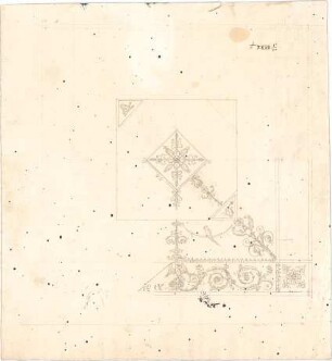 Klenze, Leo von; München; Alte Pinakothek - Deckenentwurf (Teilansicht)