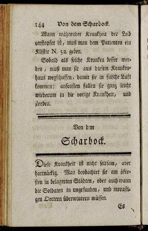 Von dem Scharbock.