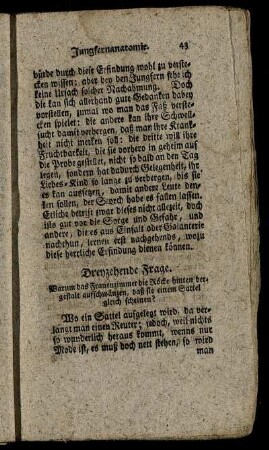 Dreyzehende Frage - Sechszehnde Frage